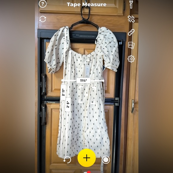 Sim & Sam Linen Beige and Black Dot Dress - Picture 7 of 7